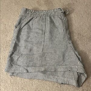 J. Crew Black and White Striped Women Shorts